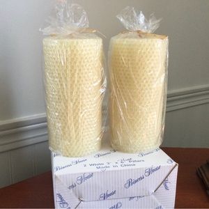 New! 3x6 Beeswax Pillar Candles Princess House
